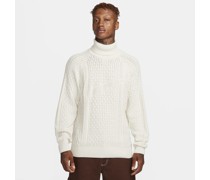 Nike Life Strick-Sweatshirt mit Zopfmuster und Rollkragen für Herren - Grau