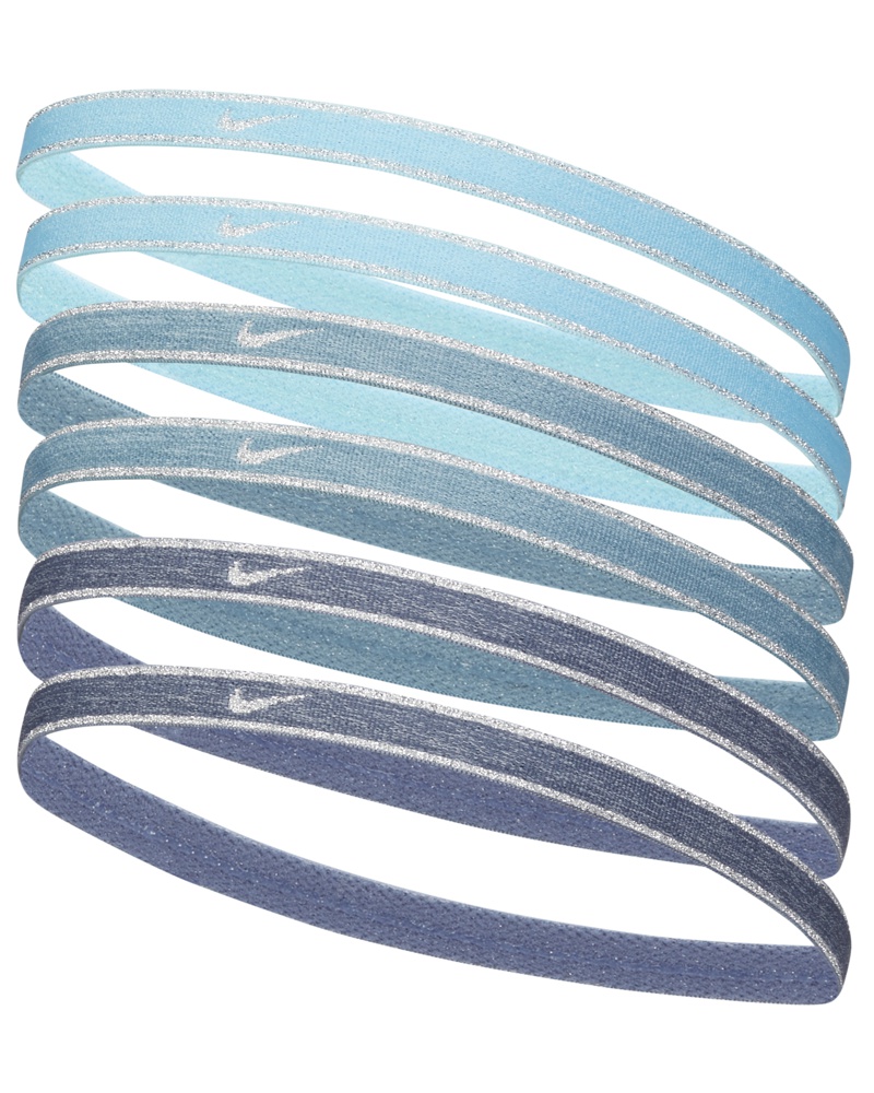 Nike Damen Nike Swoosh Sport Metallic-Haarbänder (6er-Pack) Blau
