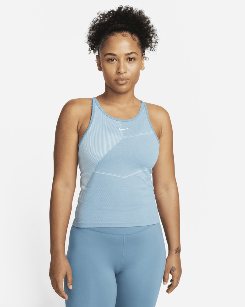 Nike Damen Nike Dri-FIT ADV Aura Trainings-Tanktop in schmaler Passform für Damen Blau