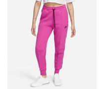 Nike Sportswear Tech Fleece Jogginghose mit mittelhohem Bund für Damen - Rot