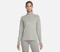 Nike Pacer Dri-FIT Damen-Pullover mit Viertelreißverschluss - Grau