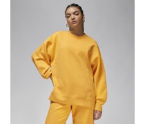 Jordan Flight Fleece Damen-Sweatshirt mit Rundhalsausschnitt - Gelb