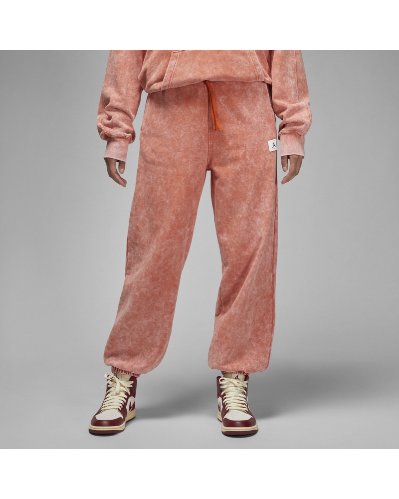Nike Damen Jordan Flight vorgewaschene Fleece-Hose für Damen Orange