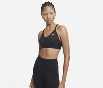 Nike Indy gepolsterter Sport-BH mit leichtem Halt und V-Ausschnitt für Damen - Schwarz