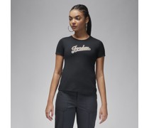 Jordan T-Shirt in schmaler Passform für Damen - Schwarz