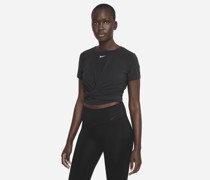 Nike Dri-FIT One Luxe Twist-Kurzarm-Kurzoberteil für Damen - Schwarz