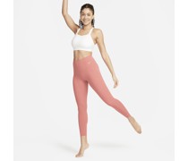 Nike Zenvy 7/8-Leggings mit sanftem Halt und hohem Taillenbund für Damen - Rot