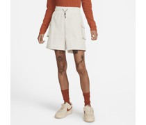 Nike Sportswear Essential Web-Shorts mit hohem Bund für Damen - Braun
