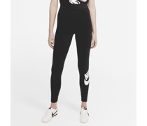Nike Sportswear Essential Logo-Leggings mit hohem Bund für Damen - Schwarz
