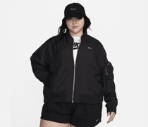 Nike Sportswear Essential Oversized-Bomberjacke für Damen (Große Größen) - Schwarz