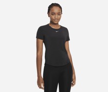 Nike Dri-FIT UV One Luxe Kurzarm-Oberteil mit Standardpassform für Damen - Schwarz