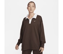 Nike Sportswear Essential Oversize-Poloshirt mit langen Armen für Damen - Braun