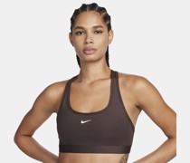 Nike Swoosh Light Support Sport-BH ohne Polster für Damen - Braun