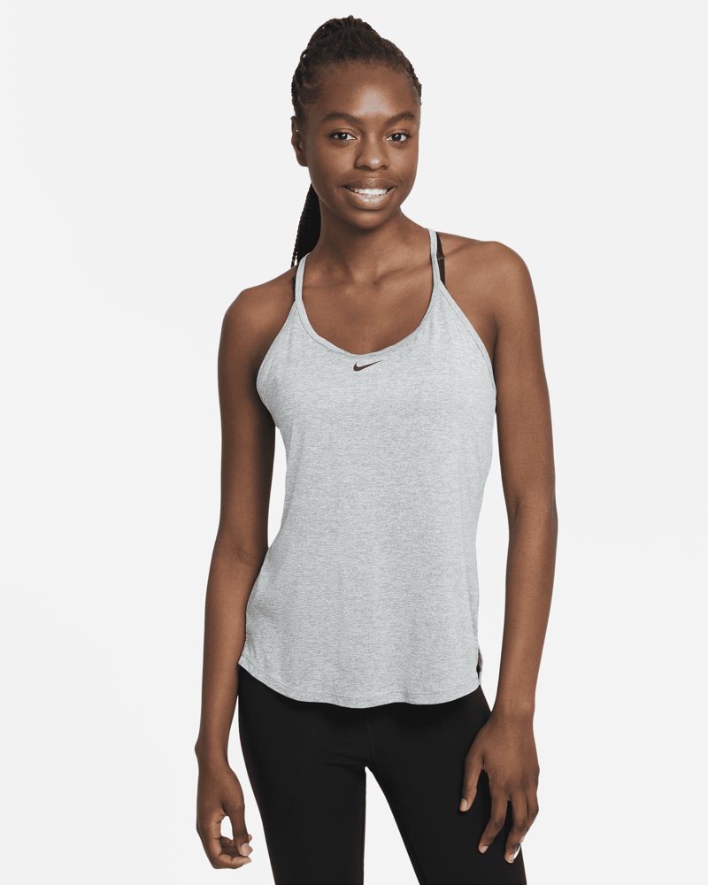 Nike Damen Nike Dri-FIT One Elastika Tanktop mit Standard-Passform für Damen Grau