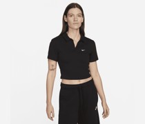 Nike Sportswear Essential Kurzarm-Polo-Oberteil für Damen - Schwarz