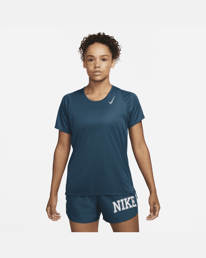 Nike Damen Nike Dri-FIT Race Kurzarm-Laufoberteil für Damen Blau