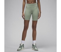 Jordan Sport Bike-Shorts mit hohem Bund für Damen (ca. 18 cm) - Grün