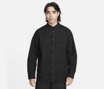 Nike Life Oxford-Langarmhemd mit Knopfleiste für Herren - Schwarz