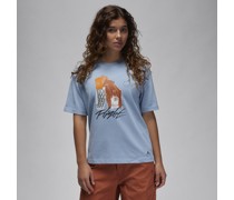 Jordan Damen-T-Shirt mit Collage - Blau