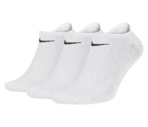 Nike Lightweight No-Show Trainingssocken (3 Paar) - Weiß