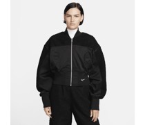 Nike Sportswear Collection Damen-Bomberjacke aus hochflorigem Fleece - Schwarz