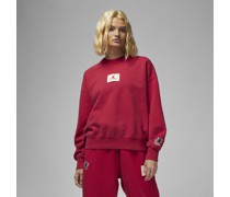 Jordan x Two 18 Damen-Sweatshirt mit Rundhalsausschnitt - Rot