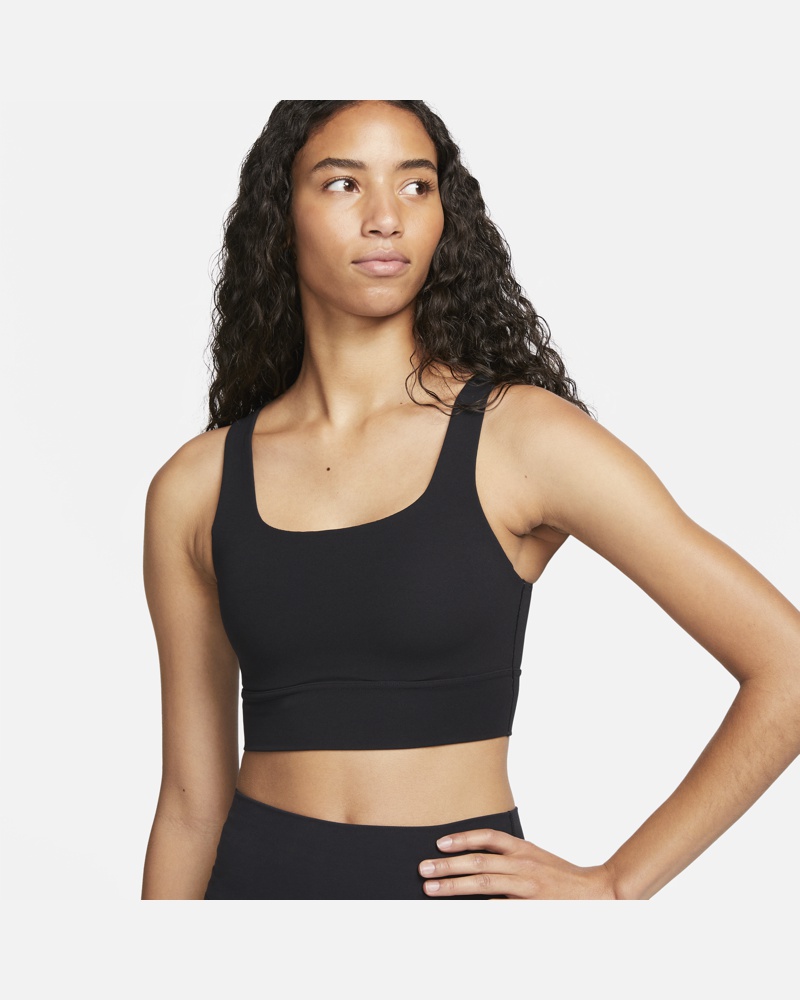 Nike Damen Nike Alate Ellipse Sport-BH mit langem Design mittlerem Halt und Polster für Damen Schwarz
