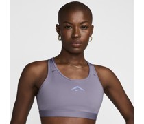 Nike Trail Swoosh On-The-Run Leicht gefütterter Sport-BH mit mittlerem Halt - Lila