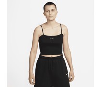 Nike Sportswear Essential geripptes Crop Top für Damen - Schwarz