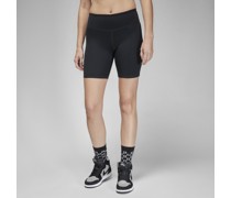 Jordan Sport Bike-Shorts mit hohem Bund für Damen (ca. 18 cm) - Schwarz
