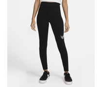 Nike Sportswear Swoosh Damen-Leggings mit hohem Bund - Schwarz