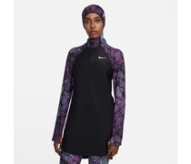 Nike Victory Essential Schwimm-Tunika mit durchgehendem Schutz für Damen - Schwarz