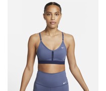 Nike Indy gepolsterter Sport-BH mit leichtem Halt und V-Ausschnitt für Damen - Blau