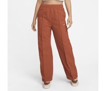 Nike Sportswear Everything Wovens Damenhose mit mittelhohem Bund und offenem Saum - Orange