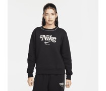 Nike Sportswear Fleece-Sweatshirt mit Rundhalsausschnitt für Damen - Schwarz