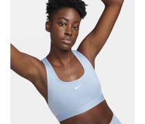 Nike Swoosh Light Support Sport-BH ohne Polster für Damen - Blau