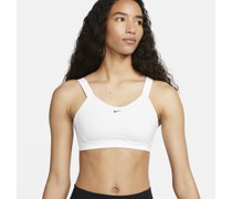 Nike Alpha gepolsterter, verstellbarer Sport-BH mit starkem Halt für Damen - Weiß