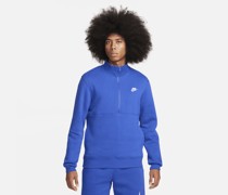 Nike Sportswear Club Herren-Pullover mit angerautem Material und Halbreißverschluss - Blau