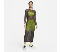 Nike Air Mesh-Langarmkleid mit Print für Damen - Schwarz