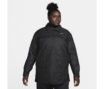 Nike Sportswear Essential gesteppter Trenchcoat für Damen (Übergröße) - Schwarz