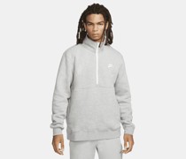 Nike Sportswear Club Herren-Pullover mit angerautem Material und Halbreißverschluss - Grau