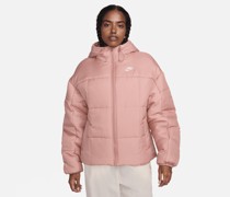 Nike Sportswear Classic Puffer lockere Therma-FIT Jacke mit Kapuze für Damen - Pink