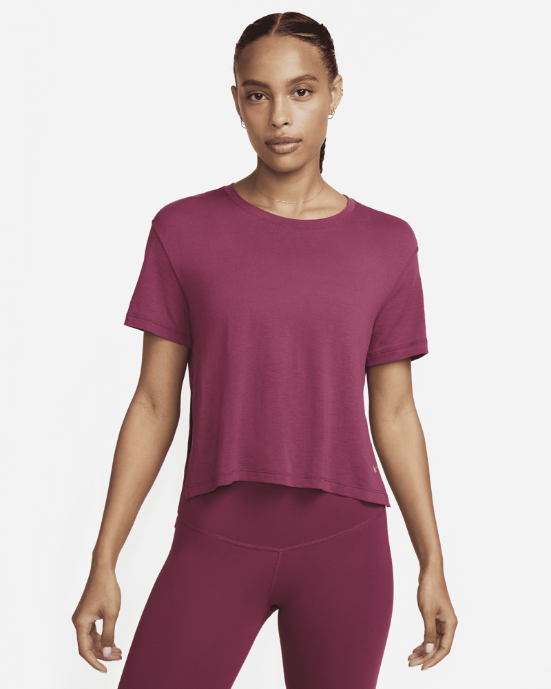Nike Damen Nike Yoga Dri-FIT Damenoberteil Rot