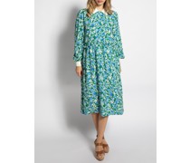 Kleid grün/blau/weiß
