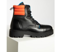 Schnürboots schwarz/orange/blau