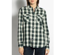 Bluse grün/offwhite kariert