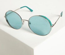 Sonnenbrille grün/silber