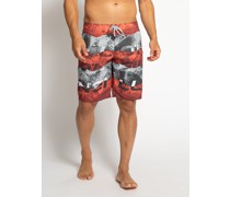 Badeshorts grau/dunkelrot
