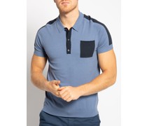Kurzarm Poloshirt blau