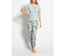 Pyjama Set blau/multi